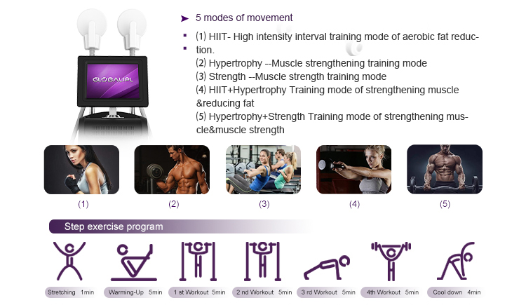 Hi emt technology muscle building equipment body sculpting  machine