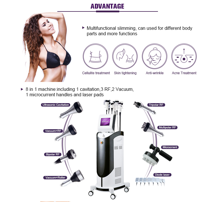 Profession Lipopolysin Vertical Shape Non-Contact Fat Reducing Machine Body  Slimming Equipment Vacuum Weight Loss Equipment