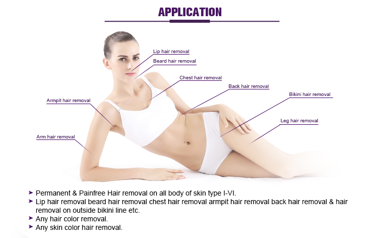 755 808 1064 Depilation Laser Hair Removal Machine US425