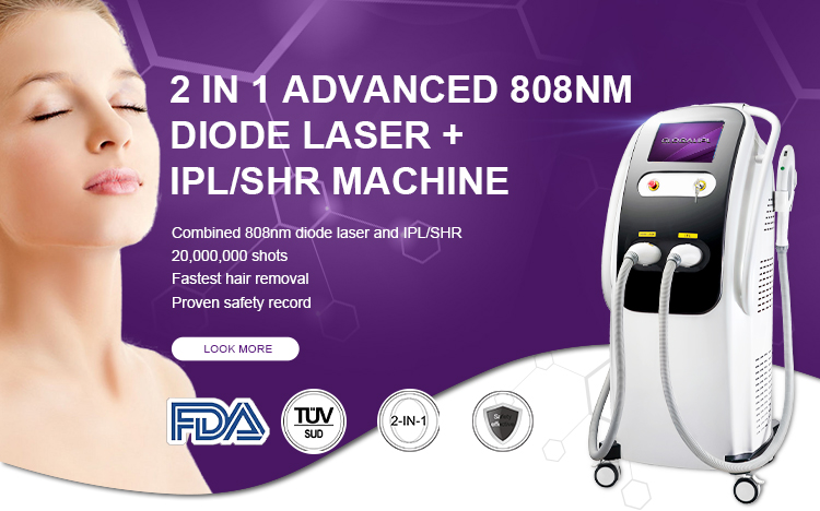 Hair Removal Skin Rejuvenation IPL Shr 808nm Diode Laser Machine US419